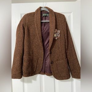ZARA British collection tweed blazer